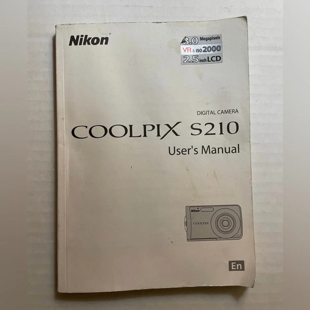 Nikon Coolpix S210 Digital Camera User's Manual